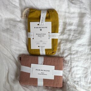 Parachute Relaxed Linen Sham Set King Size Clay & Absinthe